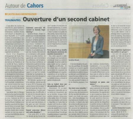 Article presse 2eme cabinet castelnau montratier