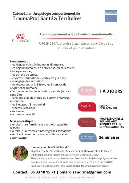 Formation prevention emotionnelle traumapro